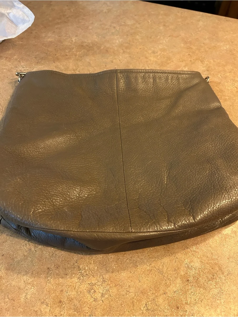 Coach Pebbled Leather Shoulder Hobo in Dark Brown with Gold Hardware